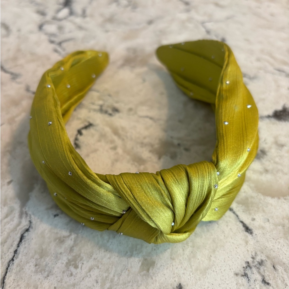 Like new! Anthropologie Green Embellished Knotted Headband